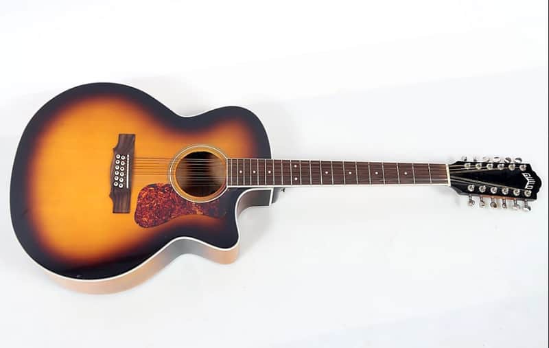 Guild F-2512CE Deluxe 12-String Cutaway Jumbo Acoustic-Electric Guitar - Antique Burst image 1