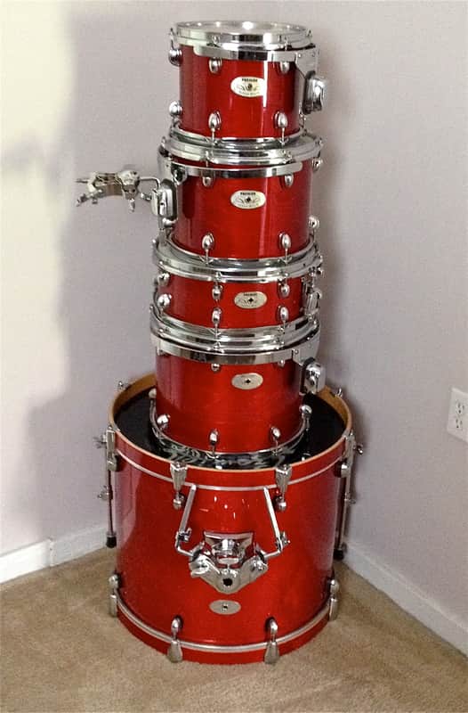 Premier Artist Birch 5-Piece Drum Kit - Trans Cherry Red image 1