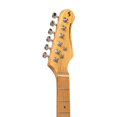 Stagg Vintage "T" Series Solid Body Electric Guitar - Black - SET-PLUS BK image 4