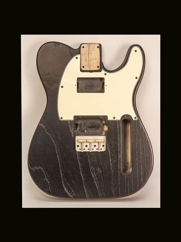 Guitar Mill T-Style Body / 1 Piece Swamp Ash / 3 lbs. 12 oz. / Nitrocellulose TruGrain™ 'Black' / Closet Clean (#GIN-3934) image 1