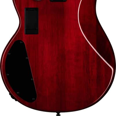 Sterling StingRay 5 HH RAY35HH 5-String Spalted Maple Bass Guitar, Rosewood Fingerboard, Blood Orange Burst image 3
