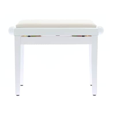 QUIK LOK PB/010 WH L Panca in Legno Bianco Lucido per Pianoforte image 3