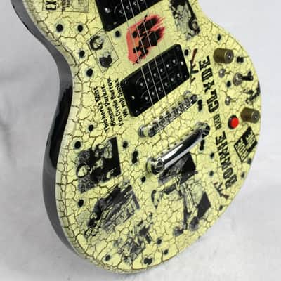 Custom Crackle Painted and Upgraded Epiphone LP Special ll Guitar with Matching Headstock image 2