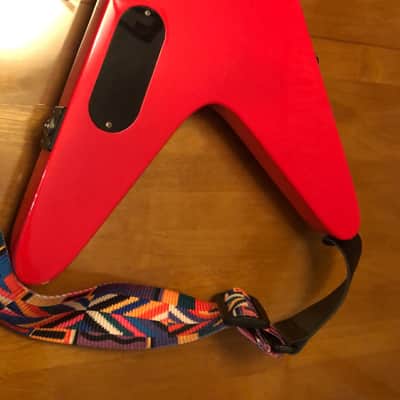 Maestro by Gibson Roadie Mini Flying V Red Gibson Music Education 2000s w fonky strap & bag image 14