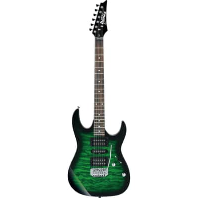 Ibanez GRX70QA RX Gio Electric Guitar, Transparent Green Burst image 2