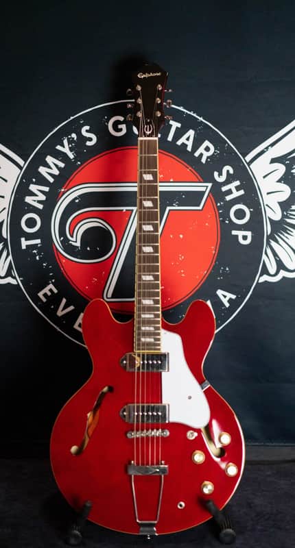 2015 Epiphone Casino CH Cherry Red Hollow-Body Electric Guitar w/Hard Case image 1