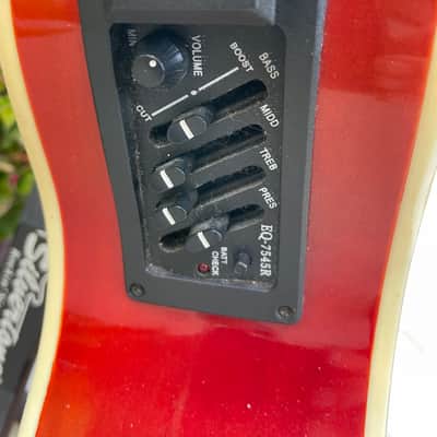 Rare Redburst Sky Electric/Acoustic Bass Guitar image 7