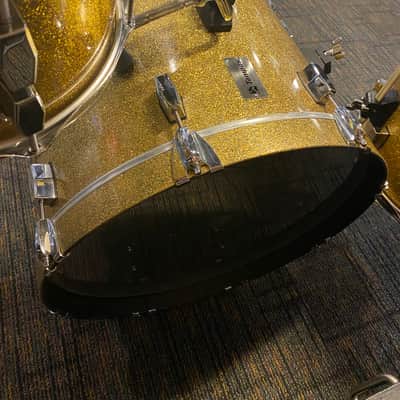 Tempus Drums Carbon Fiber 4 Piece Shell Pack - Gold Sparkle image 7