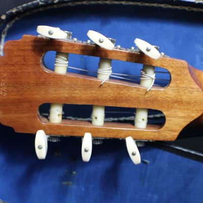A Crestwood Solid Wood Classical Guitar in it's Original Case with Rosewood Back & Sides Solid Wood   12 G image 8