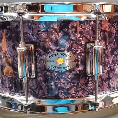 Rogers No.37PDP 6.5"X14" Dyna-Sonic Snare Drum S/N D3669 - Purple Diamond Pearl VIDEO !!! image 6