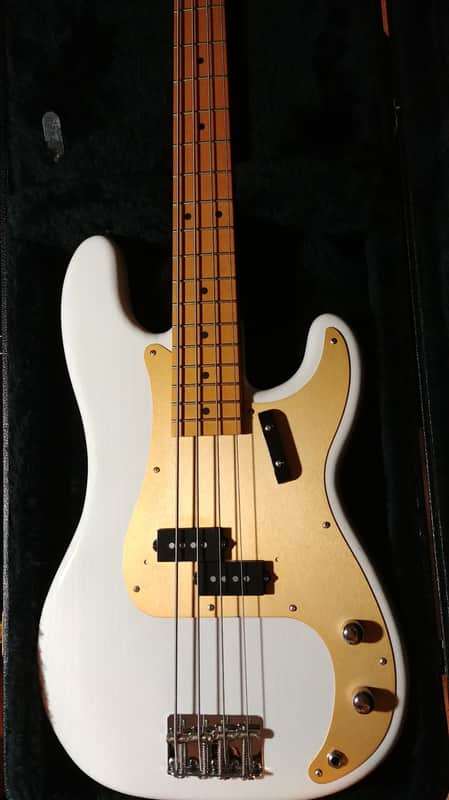 Fender AVRI '57 Precision W/Vintage Warmoth Neck 2017 Translucent White image 1