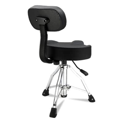 Drum Throne with Backrest, Hydraulic Drum Stool Adjustable Height for Drummers image 2