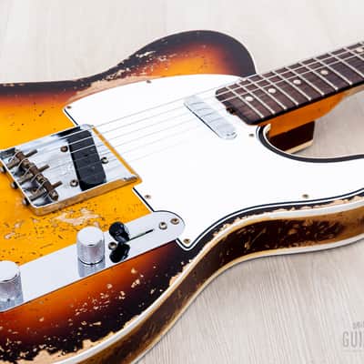 2023 Fender Custom Shop Limited Edition ‘59 Telecaster Custom Super Heavy Relic Sunburst image 7