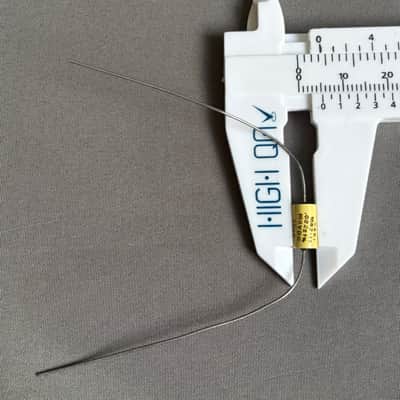 S & EI brand .022 uF 100V NOS mini Yellow Tone Capacitor Film/Foil Polyester, Mylar 1973 image 4