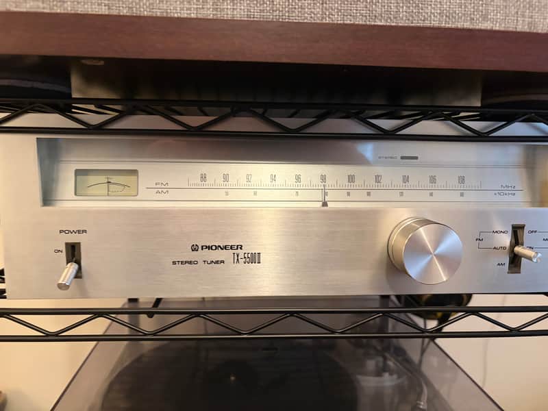 Vintage Pioneer TX-5500II AM/FM Stereo Tuner Silver Face image 1