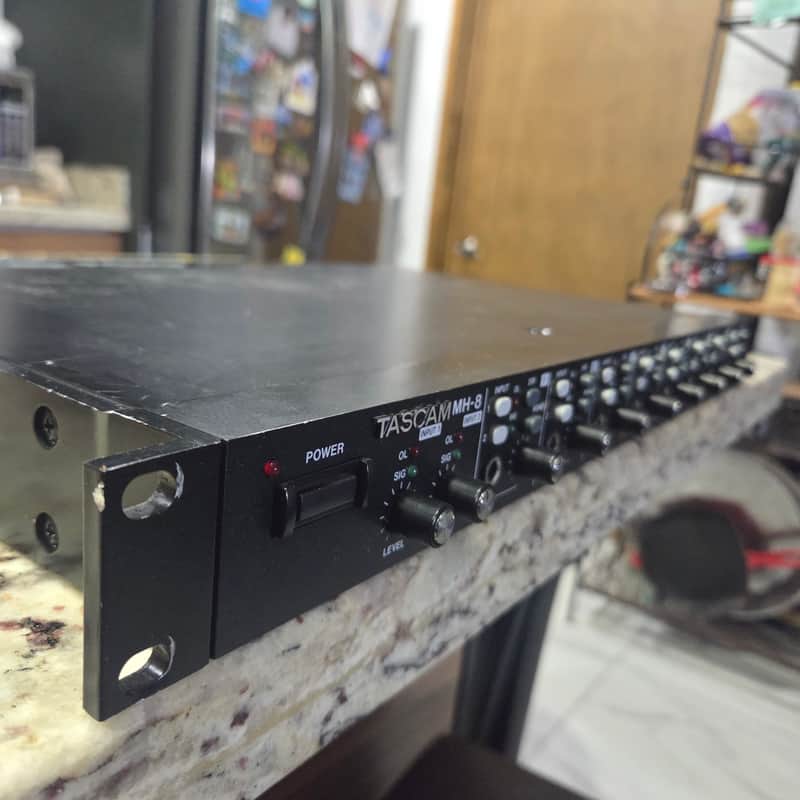 TASCAM MH-8 8-Channel Headphone Amplifier 2010 - Present - Black image 1