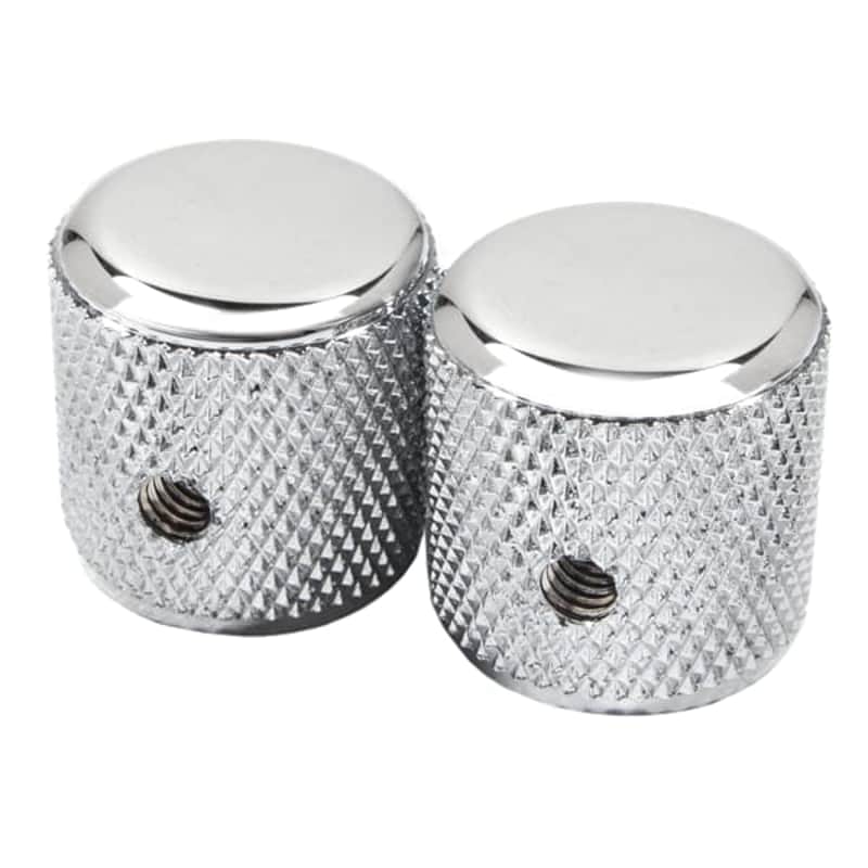 Fender Pure Vintage '58 Telecaster Knurled Knobs (2) Chrome/Aluminum image 1