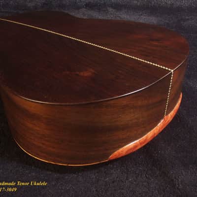 Handmade Tenor Ukulele, Solid Spalted Maple, Indian Rosewood, Soft-bag, Bruce Wei UG17-3049 image 11