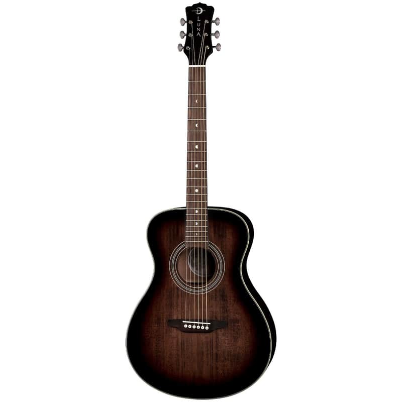 Luna Art Vintage Folk Left Handed Solid Spruce Top Distressed Acoustic Guitar image 1