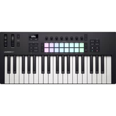 Novation Launchkey 37 MK4 USB MIDI Keyboard Controller (37-Key) Bundle with Auray FP-P1L Universal Piano-Style Sustain Pedal, Hosa Mid-310 Black 10 ft. Midi cable image 4