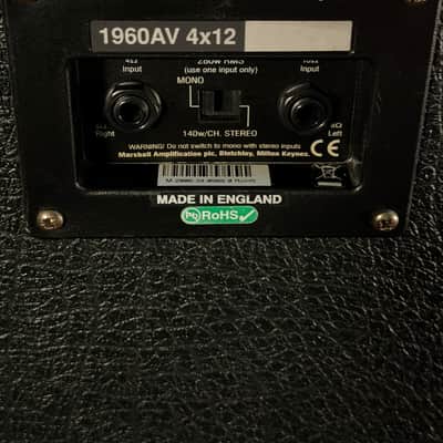 Marshall 1960AV Vintage 280-Watt 4x12" Angled Guitar Speaker Cabinet 2006 - G12 Vintage image 6