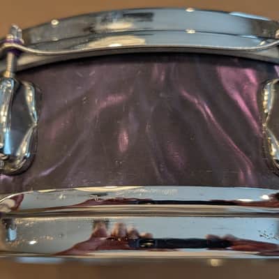 *Very Rare* Slingerland Radio King 4x14" Conway Era - Purple Satin Flame w/ Mini Sound King Snare Lugs image 4