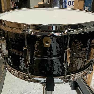 Ludwig 14x6.5 Black Beauty Hammered Snare Drum LB417K image 4