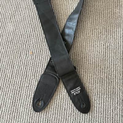 Fender Custom Leather/Poly 2" Guitar Strap 2000 - black image 1