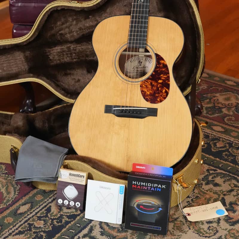 *New 2026 Model* Boucher BG-41T-G Torrefied Adirondack/Torrefied Mahogany Bluegrass Goose Gold Pack OM Hybrid Acoustic Guitar #1022 image 1