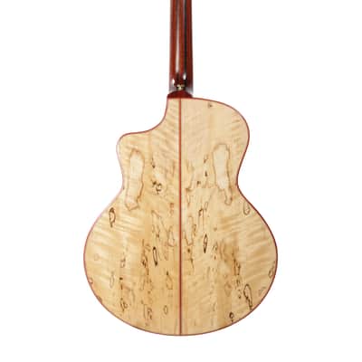Natasha JC48 - European Spruce and Spalted Maple Acoustic Guitar - Gloss image 4