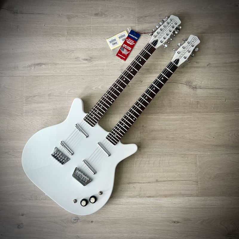 Danelectro Doubleneck (12-string + 6-string), White Pearl (New!) image 1