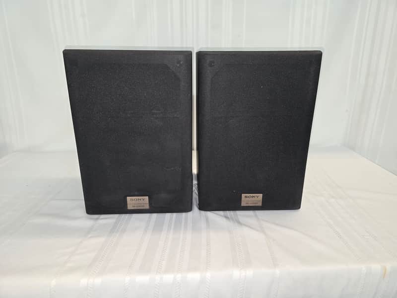 Sony SS-U3033 Bookshelf Speakers HiFi Stereo Left Right Home Audio Black Grills image 1