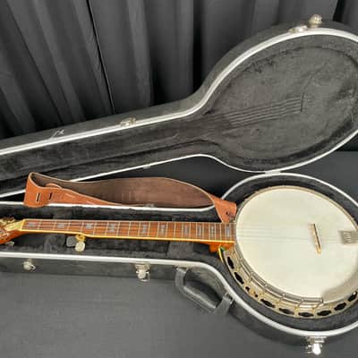 Ventura 5-String Resonator Banjo MIJ Japan c. 1970s w/ Hard Case image 19