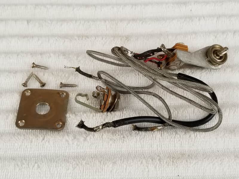 1970s Gibson Les Paul Special Switch + Wiring + Jack + Jack Plate image 1