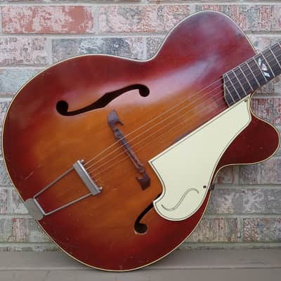 Vintage 1950's Silvertone 674 Aristocrat Cutaway Archtop Acoustic Guitar w/ TKL Hardshell Case! image 1