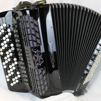 4953 - Black Bugari Armando Artist Cassotto Limex Chromatic Accordion C LMMH 87 120 image 1