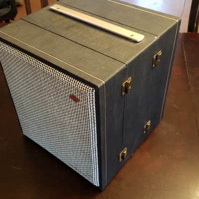 Oki 555 2-speed R2R 1/4" tape recorder stereo detachable AlNiCo speakers Japan 1960s - Black and Gold image 6
