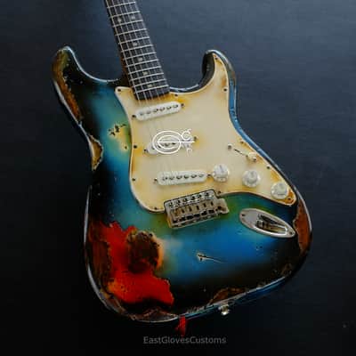 Fender Stratocaster Pelham Blue Heavy Aged Relic by East Gloves Customs image 1