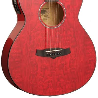 Tanglewood Azure Series TA4CERD Electro-Acoustic Super Folk Cutaway, Through Red Gloss image 1