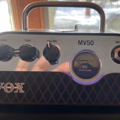 Vox MV50 Clean 50-Watt Guitar Amp Head 2017 - Present - Black / Silver/ 2 Vox speakers image 9