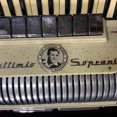 Settimio Soprani Dick Contino Model L277 50s or 60s - Ivory Accordion image 2