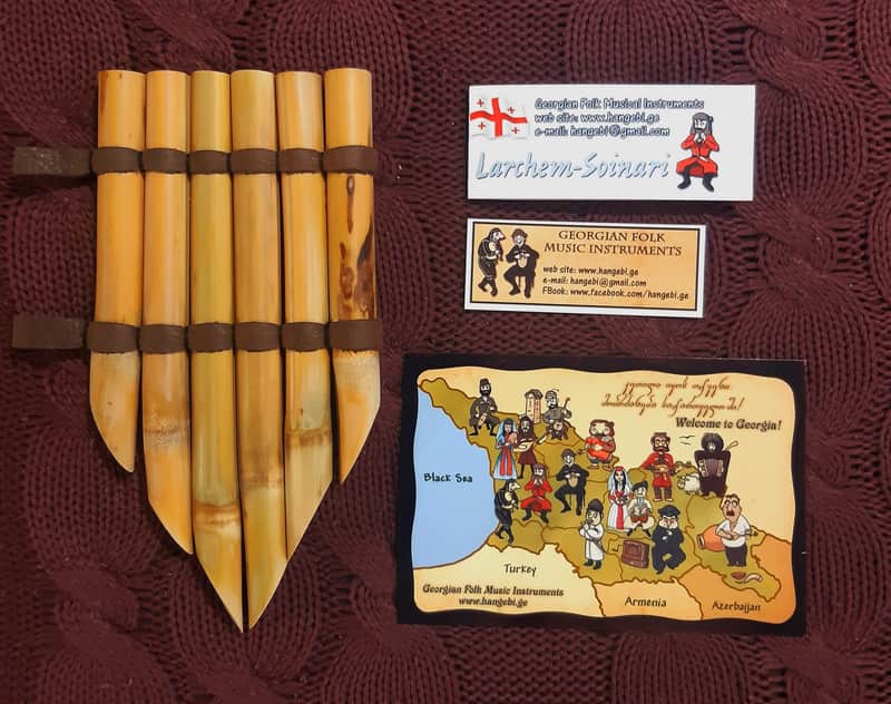 Georgian folk music instrument | wind instrument | Larchem-Soinari | Pan Flute | image 1