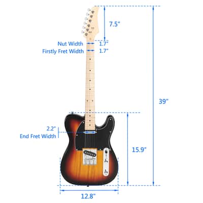 Cxxss Maple Fingerboard GTL Electric Guitar SS Pickup Sunset image 4