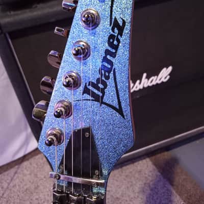 Ibanez S470 Sparkle Blue Custom paint with upgraded middle pickup. image 1