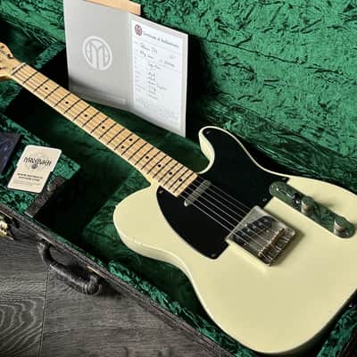 2024 Maybach Teleman T54 Aged Vintage Cream Tele Amber Pickups COA & Case image 7