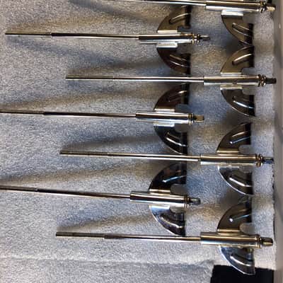 8 Complete Sets of Ludwig WFL Tension Rods & Claws & Lug Casings Club Date 1950s - 1960s - Nickel image 9