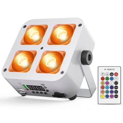 16-Pack Rechargeable Wireless LED PAR Stage Lights – RGBWA+UV Battery Uplight Set with App & DMX Control (100W Each) image 3
