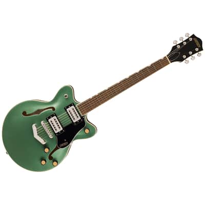 G2655 Streamliner Jr. Double-Cut Steel Olive Gretsch Guitars image 1