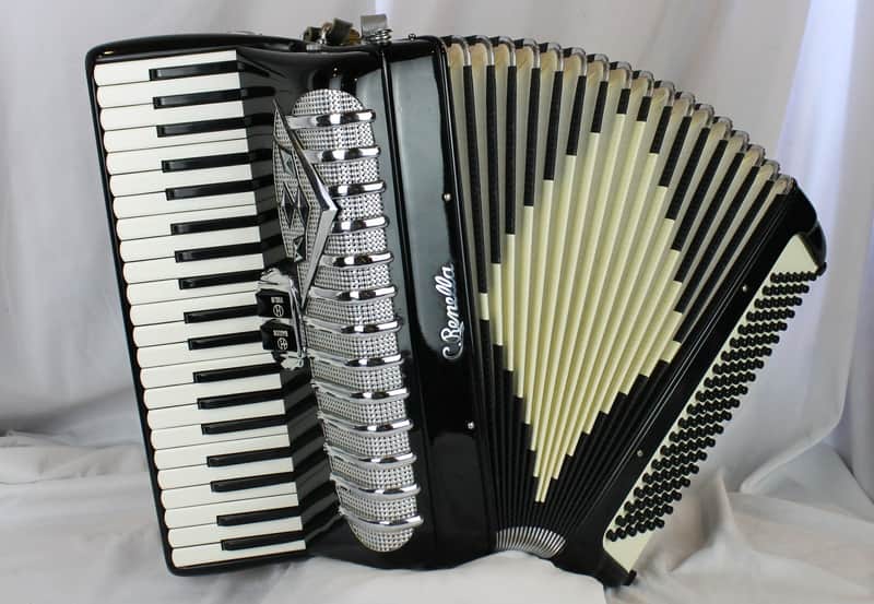8240 - Black Chrome Morbidoni C. Renella Ultra Compact Piano Accordion LM 41 120 image 1