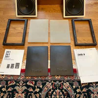 Boston Acoustics 381 in-wall speaker pair, 2001 - White - original owner, original packaging image 2